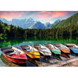   legpuzzel - 1000 st - Boats at the lake - Premium Quality