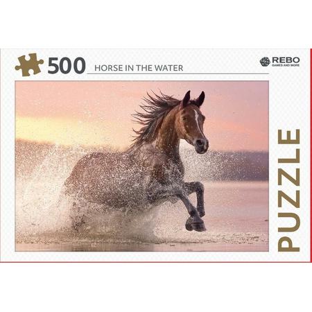 Rebo legpuzzel 500 stukjes - Horse in the water