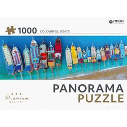 Rebo legpuzzel panorama 1000 stukjes - Colourful boats