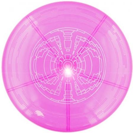 Frisbee met led verlichting - Roze - Kunststof - Ø 23 cm
