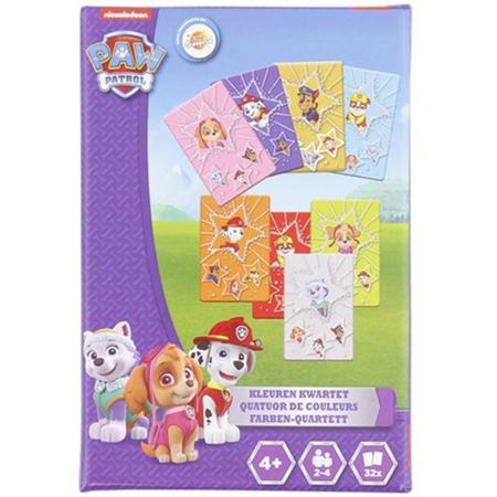 PAW Patrol kleuren kwartet - Paars / Multicolor - Karton - 32 kaartjes - Spel