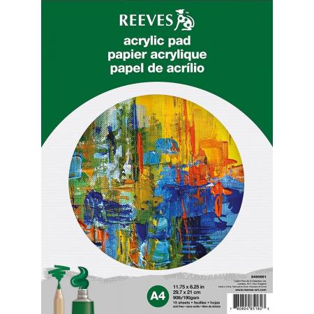 REEVES / Aquarelblok A4 / Hobbypapier  / 15 vellen 190 g/m² / hoogwaardig papier, lichtbestendig & bestand tegen veroudering