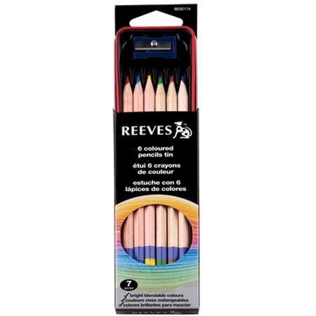 Reeves 6 Coloured pencils tin set