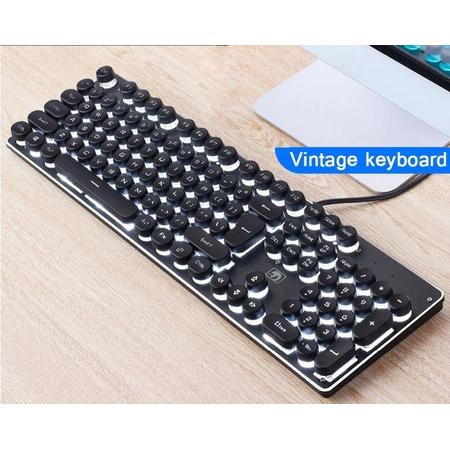 Reformworks Typemachine stijl toetsenbord met 68 toetsen - Mechanisch retro toetsenbord