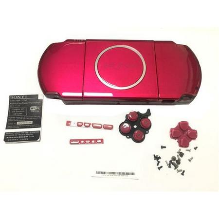 Vervangende behuizing shell voor de Sony PSP 3000 Rood