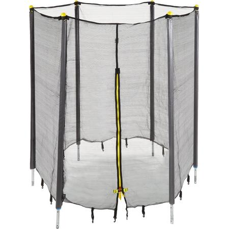 relaxdays Trampoline veiligheidsnet - net trampoline - trampolinenet - vangnet - met palen 182 cm