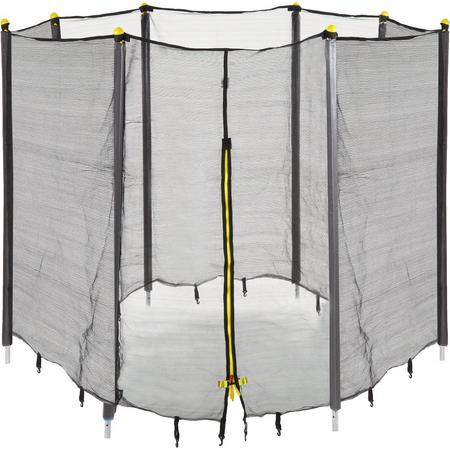 relaxdays Trampoline veiligheidsnet - net trampoline - trampolinenet - vangnet - met palen 366 cm