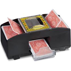 relaxdays automatische kaartschudmachine voor 2 decks, poker schudmachine