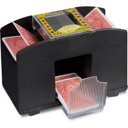 relaxdays automatische kaartschudmachine voor 4 decks, poker schudmachine