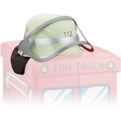 relaxdays brandweerhelm voor kinderen met vizier - klapbaar - nekflap - PVC - verstelbaar