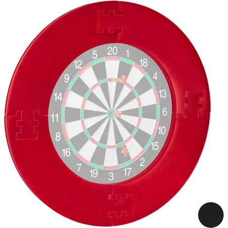 relaxdays dartbord surround ring - dartbord ring - beschermrand - beschermring rood