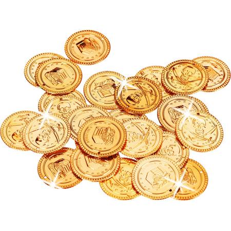 relaxdays gouden munten piraat - 288 piratenmunten - speelgeld - piraten munten kunststof
