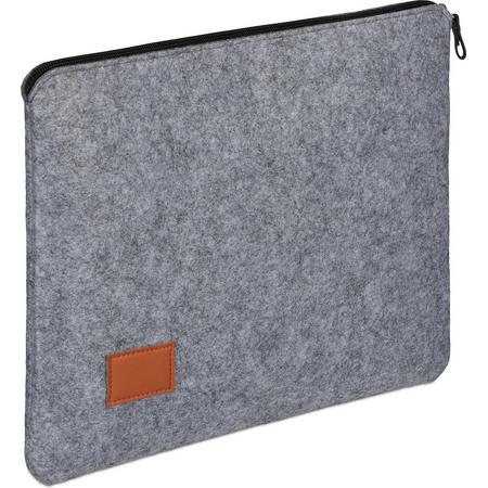 relaxdays laptophoes 13 inch - laptop sleeve - laptoptas - tablethoes - beschermhoes antraciet