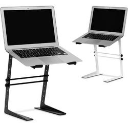 relaxdays notebook standaard, dj tafel, laptophouder, laptoptafel verstelbaar wit