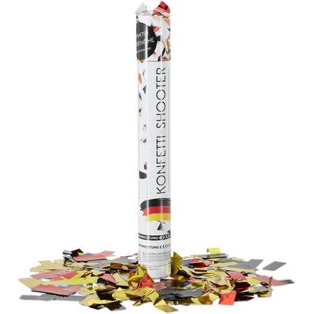 relaxdays party popper Duitsland 40 cm - confetti kanon - confettishooter - WK voetbal