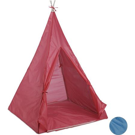 relaxdays tipi speeltent - indianentent voor kinderen - wigwam tent - kindertent - 100 cm roze