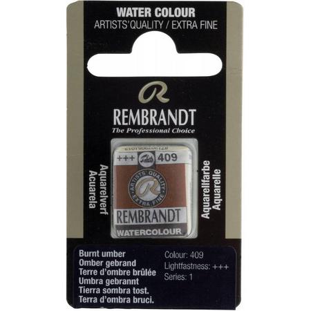 Rembrandt water colour napje Burnt Umber (409)