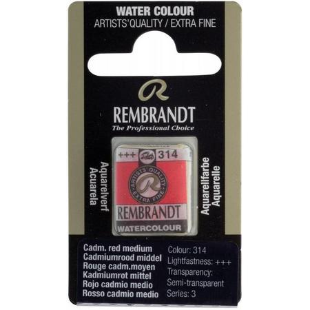 Rembrandt water colour napje Cadmium Red Medium (314)