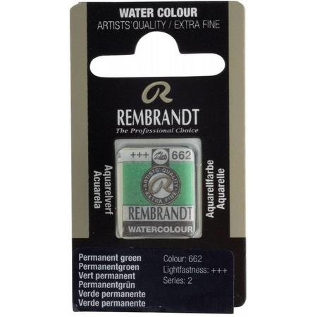 Rembrandt water colour napje Permanent Green (662)