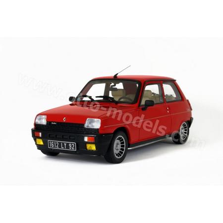 Renault 5 Alpine Turbo 1983 Rood 1-18 Otto Mobile Limited 1500 Pieces