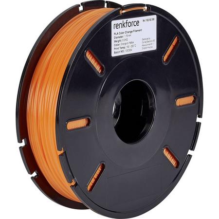 Filament Renkforce PLA kunststof 1.75 mm Oranje, Geel 500 g
