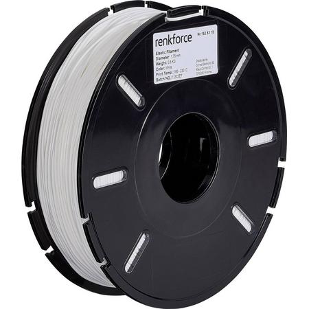 Filament Renkforce Semiflexibel 1.75 mm Wit 500 g