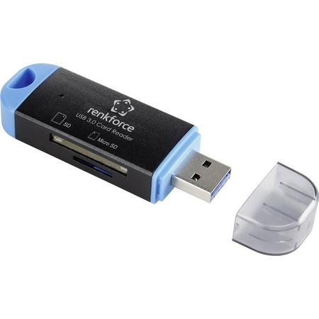 Renkforce CR27E Externe geheugenkaartlezer USB 3.0 Zwart