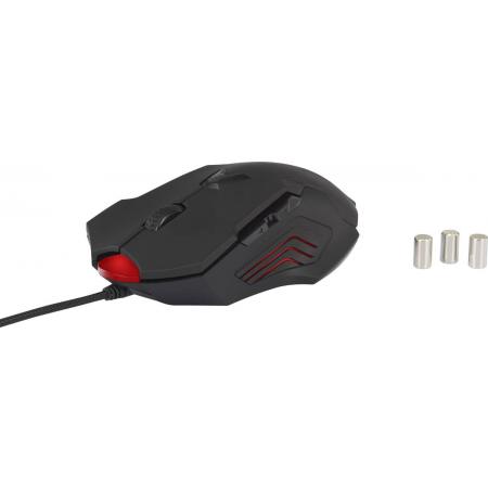 Renkforce RF-GM-PR01 USB gaming-muis Laser Verlicht, Geïntegreerd scrollwiel, Gewichtsreductie Zwart