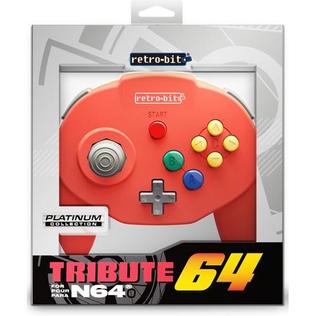 Retro-Bit N64 Tribute Controller Red