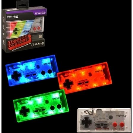 NES Controller USB Blue/Red/Gr. LED