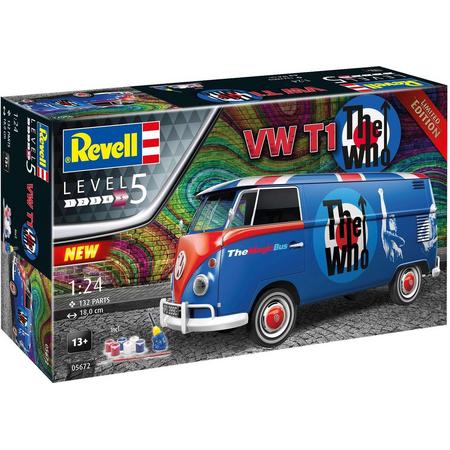 1:24 Revell 05672 Volkswagen VW T1 Bus - The Who - Gift Set Plastic kit