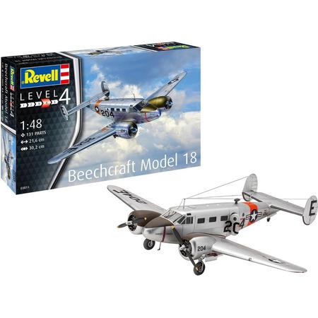 1:48 Revell 03811 Beechcraft Model 18 Plane Plastic kit