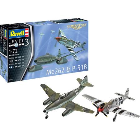 1:72 Revell 03711 Combat Set Messerschmitt Me262 & P-51B Mustang