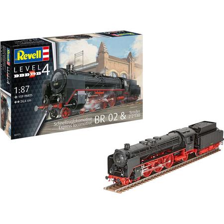 1:87 Revell 02171 Express locomotive BR 02 & Tender 22T30 Plastic kit
