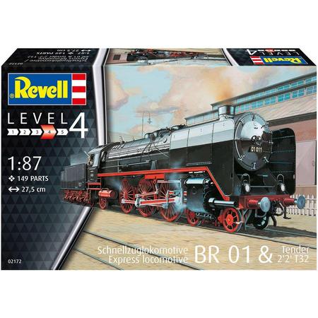 1:87 Revell 02172 Express locomotive BR01 with tender 22 T32 Plastic kit