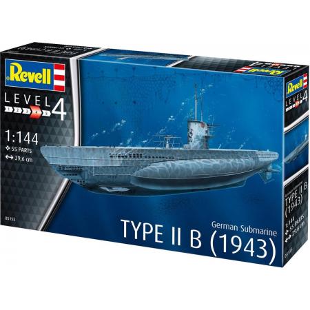 Revell Modelonderzeeër Type Iib (1943) 29,6 Cm Grijs 55-delig