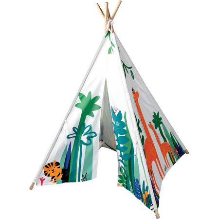 Rex London - Jungle - Tipi Tent  - Speeltent - Wigwam - Kinder Tipi - Indianentent - Speeltent voor Kinderen - Tipi tent voor Kids - Wigwam Kleur - Een lekker plekje voor de kids!