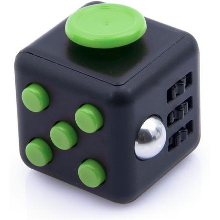 Fidget Cube - Stressbestendig - Helpt met het focussen. ZWART/GROEN