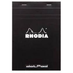 Dot Pad Rhodia No.18 - Formaat  A4 - 160 paginas - Zwarte  Kaft