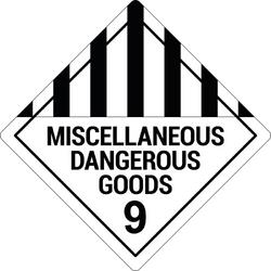 20x ADR klasse 9 sticker diverse gevaarlijke stoffen met pictogram 50 x 50 mm