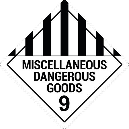 20x ADR klasse 9 sticker diverse gevaarlijke stoffen met pictogram 50 x 50 mm