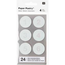 Paper Poetry Adventskalender stickers Mint 24st.