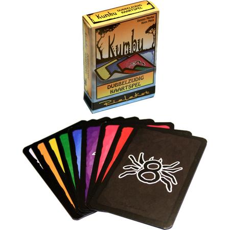 Kumbu Kaartspel - 45 unieke dubbelzijdige kaarten - Dubbel zo leuk - Dubbel zo spannend - Educatief spel - Verbetert het geheugen en rekenvaardigheid - Van de makers van Speelgoed van het jaar 2018 - Leuk voor kinderen en volwassenen