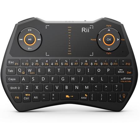 Rii mini One (i28) - Wireless Air Mouse - 2.4GHz - Zwart - QWERTY