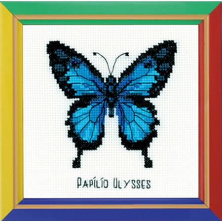 Borduurpakket Blauwe Vlinder - Riolis