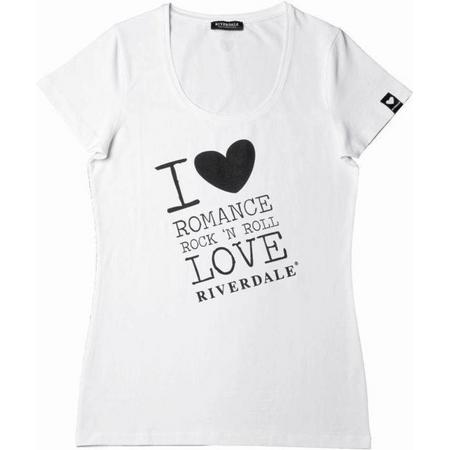 Riverdale dames t-shirt wit, maat XL met opdruk ; I Love