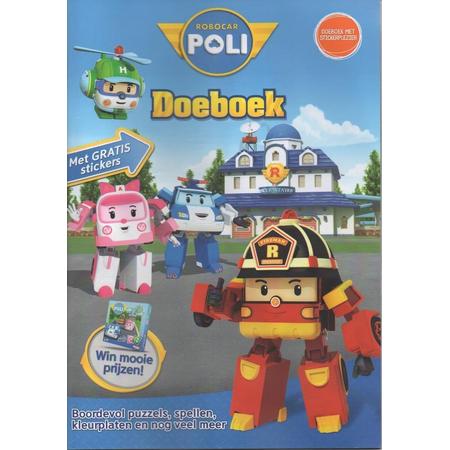 Robocar Poli - Doeboek - Puzzel, kleuren, stickers en spellen