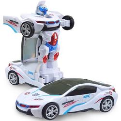 Robot Deform 3D - Robot car Transform 2in1 - robot en auto - rijdt - maakt geluid - led lichtjes - 22CM (incl. batterijen)