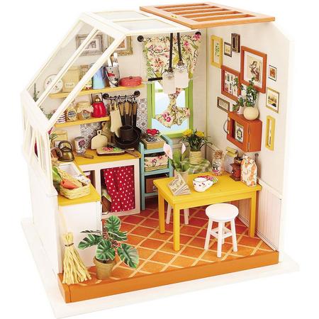 Robotime - DIY Dollhouse Kit-Jasons Kitchen - Houten Bouwpakket