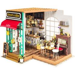 Robotime - DIY Miniature House Simons Coffee Corner - Houten Bouwpakket